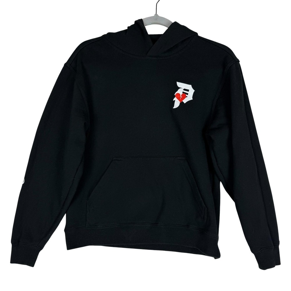 Primitive Hoodie Mens Medium Black Pullover Fleece Heartbreakers Club Graphic